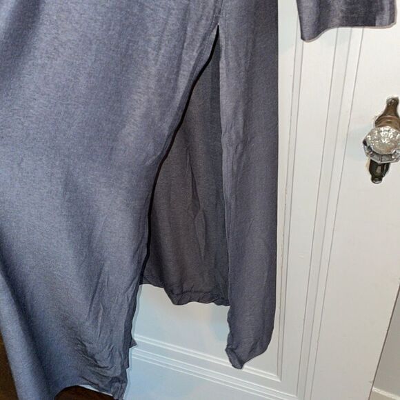 Vtg 80s Jennifer Jeffries long gray thin jacket with side slits - Picture 6 of 12